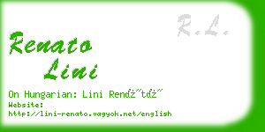 renato lini business card